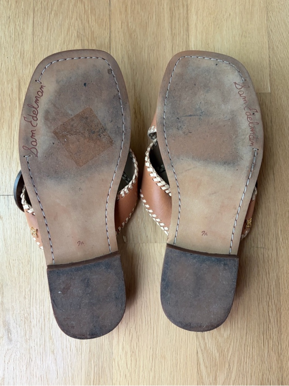 Sam Edelman Harlie Leather sandal slides -size 7.5 - Picture 8 of 15